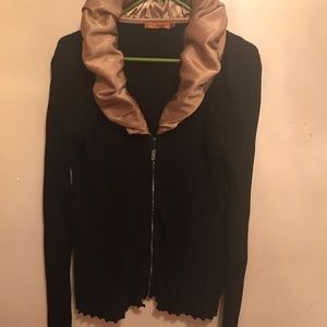 Belldini Classy Sweater with rhinestone zipper.